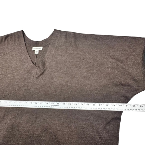 Coldwater Creek 2X Wool blend Brown Knit Sweater Dolman Sleeve Pleat back detail - Picture 6 of 16